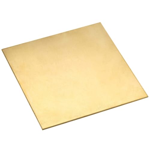 TA-VIGOR 1Pcs H62 Brass Sheet, 200mm x 200mm x 0.8mm Metal Sheet Brass Plates for DIY Crafts, Electrical, Repairs, Industry