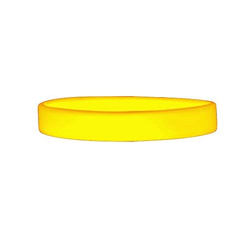 Silicone Wristbands Pack of 10 Infant Sizes Choice of Colours (Yellow) โ image 1