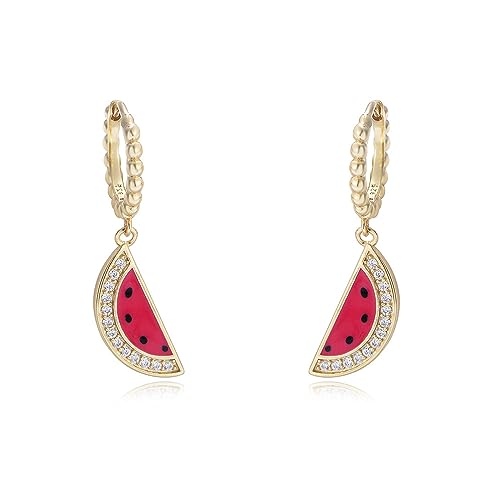 Boucles d'oreilles pastèque cerceaux pour vos tenues d'été