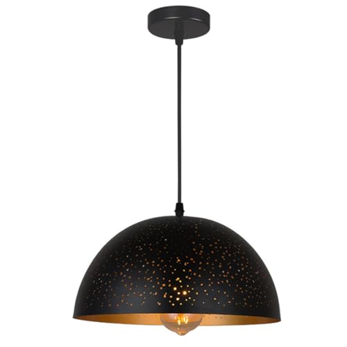 Image of Hanging Ceiling Light Fixture 11.8 inch Black Pendant Light Stairwell
