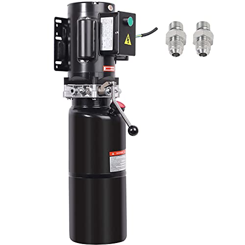 HONYTA 110V AC Motor Hydraulic Power Unit with 2.64 Gallon/ 10 Quart Iron Oil Tank Manual Control Hydraulic Power Pack Hydraulic Pump for Lifting