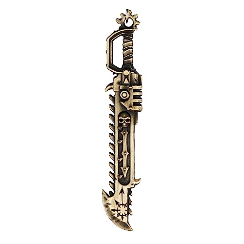 Starforged Warhammer 40000 Master Crafted & Chaos Spacemarine Chainsword 40K Keychain, Chaos, One size