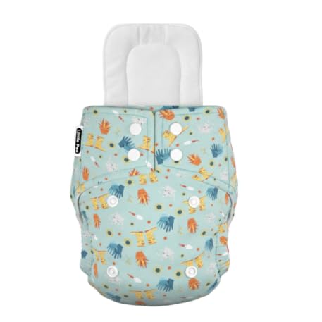 Image of Little Pea Adjustable Cloth Diaper for Babies (3 Months-3 Years) | Leak-Proof, Washable & Reusable | Includes 2 Diaper + 2 Absorbent Pad | Free Size (5-18 kg) | Pack of 1