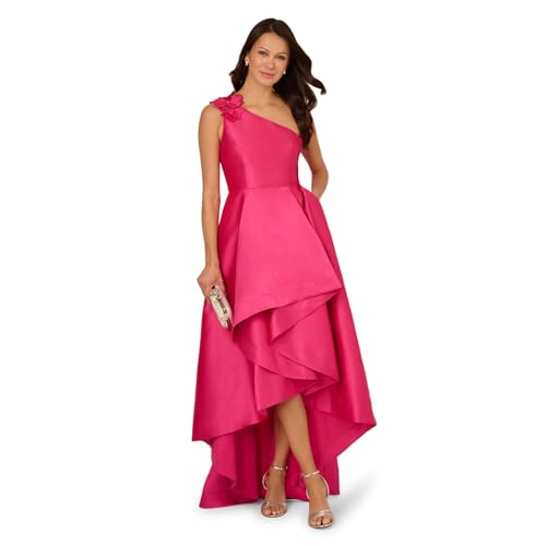 Image of Adrianna Papell Womens Mikado High-Low Gown