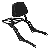 4.El paquete incluye: 1 x Cojín para el respaldo de la motocicleta + 1x Juego de tornillos + 1 Portaequipajes (Las instrucciones de instalación no están incluidas) Fácil de instalar.