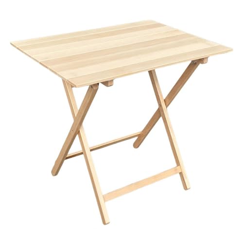 PALUPLUS Tavolo Pieghevole da Giardino in Legno di Faggio, Misura 80x60x72 cm, Tavolino Richiudibile dal colore Naturale, Tavolo da Picnic, Campeggio, Terrazzo -269C