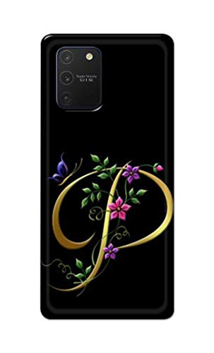 Image of Printed Hard Back Cover Case for Samsung Galaxy Note 10 Lite | Samsung A81 Back Cover (Alphabet P) -1803