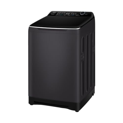 غسالة فوق أوتوماتيك بمحرك انفرتر بنظام الحركة المباشرة مع لوحة تحكم في الجزء الخلفي وباب سهل الإغلاق من هاير، لون فضي غامق، سعة 11 كجم - HWM110-B2178S