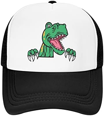 Wisedeal Boys' Fierce Dinosaur Hat Adjustable Mesh Trucker Baseball Cap for Boys Girls Youth Kids