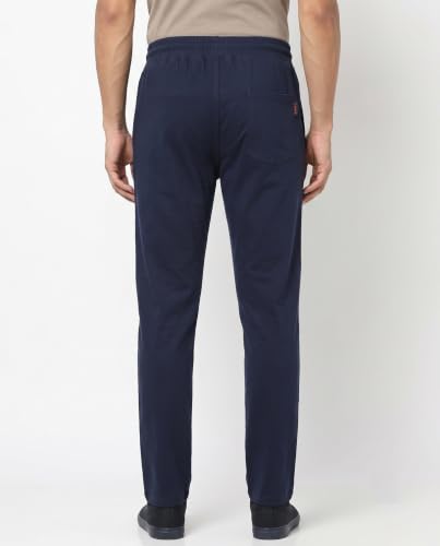 Image of Men's Regular Fit PC Denim-Look Track Pants| Lightweight & Breathable Cotton Fabric| Perfect for Casual Outings, Lounge & Night Wear (PC-Denim)