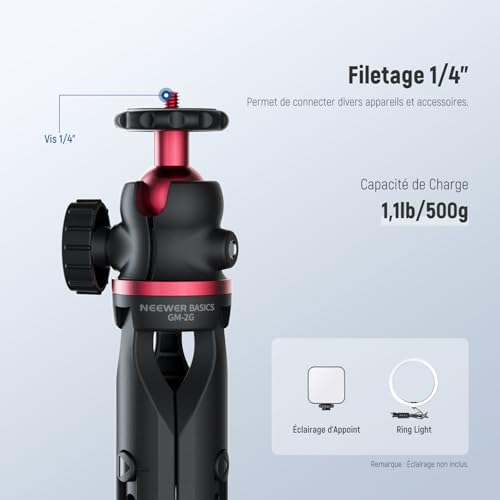 Trépied portable pour smartphone idéal pour vlogging et appels vidéo - 4