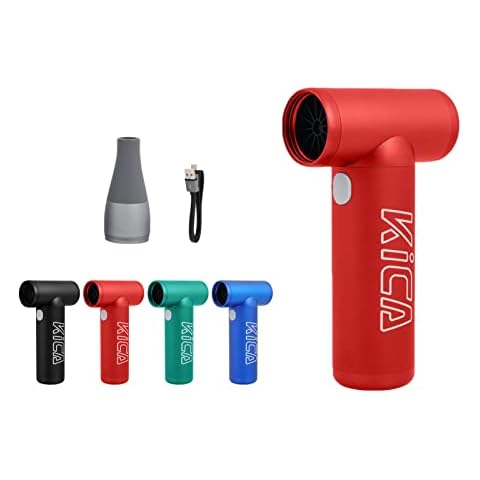 Kica Jetfan2 Compressed Air Duster 86000 RPM Cordless Electric Air Duster 10W Fast Charging Canned Air Replaces for Cleaning Dust Hairs Crumbs Scraps for Computer Laptop Keyboard (Black) Cover