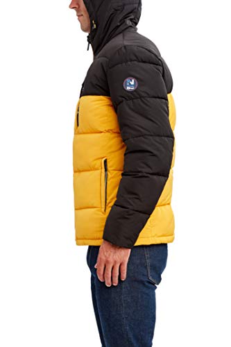 Image of Nautica Men's Midweight Quilted Faux Memory Puffer Jacket -Adjustable Hood Insulated Winter Coat