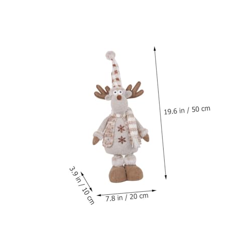 Poupée de Noël Élan en Peluche avec Bonnet Rouge - 2