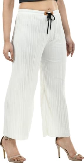 Image of Women's Lycra Palazzo - Stretchable & Comfortable | Premium Fabric | Stylish Free Size Bottom Wear for Casual, Office & Party Outfits