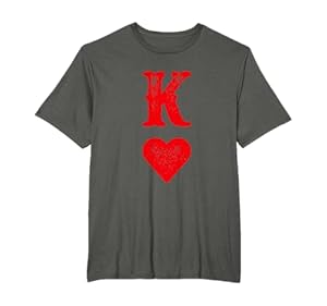 Herzkönig Spielkarte Herz König T-Shirt