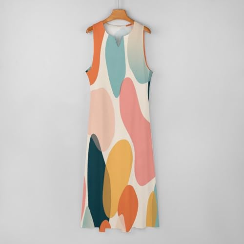 Robe longue maxi plage avec poches coupe swing grande taille fluide - 4