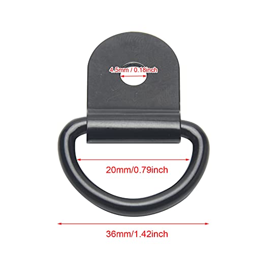 POHOVE D-Ring Tie Down, 30pcs Acciaio D Anelli