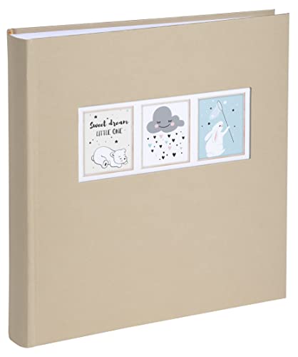 Exacompta 16548E Fotoalbum SWEET 300 Fotos 60 weiße Seiten Format 29 x 32 cm Einband aus faunengefärbtem Papier Fenster zur individuellen Gestaltung