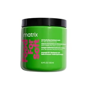 Matrix Rich Hydrating Treatment Mask for Very Dry and Porous Hair, With Avocado Oil and Hyaluronic Acid, Food For Soft, 500 ml