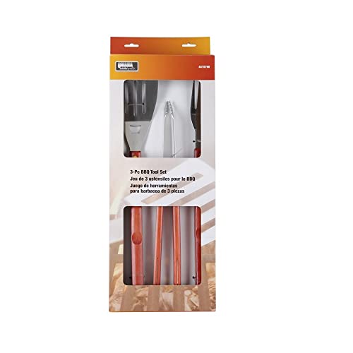 Set de 3 herramientas para BBQ con mango de madera miniatura 2