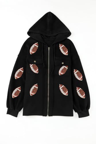 OCSTRADE Women's Flap Pocket Drawstring Hood Zip Up Jacket Oversized Long Sleeve Cardigan 2024 Fall Lightweight Shacket4