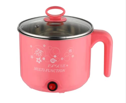 Jecrina 220V Mini 1.8L Electric Skillet Noodles Rice Cooker Thermal Insulation Cooking Pot Pan Food Container Electric Heating Lunchbox