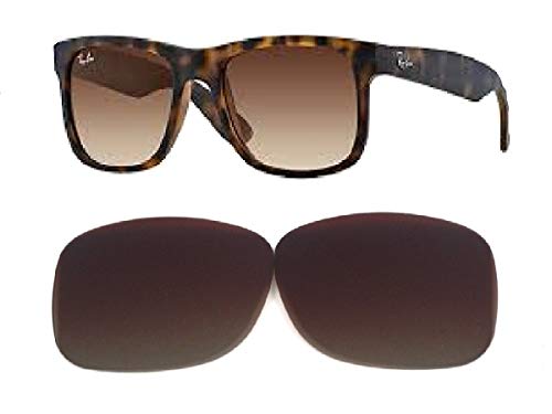 Image of Galaxy Replacement Lenses For Ray-Ban RB4165 Justin Brown Gradient Color Polarized (54mm Not 51mm)