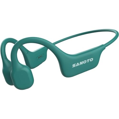 SANOTO Bone Conduction Headphones 5.0 Open Ear Headphones IPX7 Waterproof Sweatproof Bone Conduction Headphones Sports Headphones for Runners Bicycle Cycling Fitness