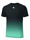 Herren UV Badeshirt Schwimm Shirt Rash Guard Kurzarm Lycra Shirt Schwarz Grün XXL