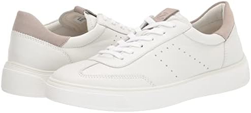 ECCO Men's Street Tray Tennis Sneaker, White/Moon Rock, 11-11.5 | Image 6