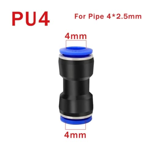 Conector neumático rápido recto de 8mm y 10mm en pack de 10 unidades 3