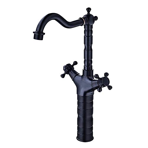 Robinet de cuisine noir pivotant 375 mm pour éliminer le manque d'espace