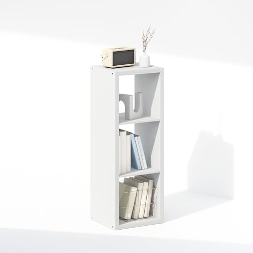 Image of Furinno Cubic Extra Thick 3-Cube Closet Organizers and Storage, White | 14.6 x 16 x 44 in, Open Shelf Closet Storage, Closet Organizer, for Wardrobe, Bedroom, Living Room