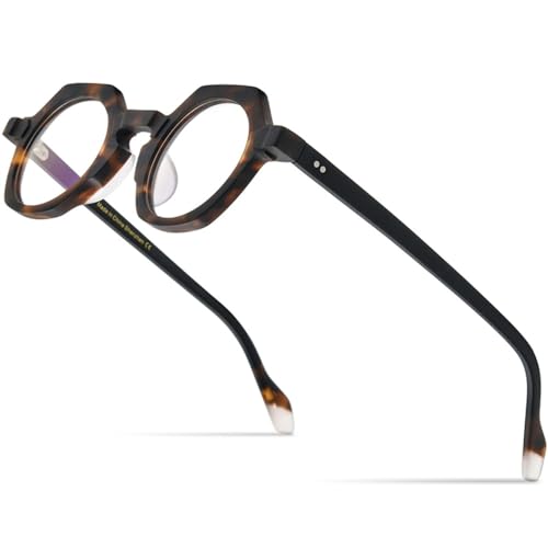 Lunettes rétro polygone en acétate pour sublimer votre style en terrasse