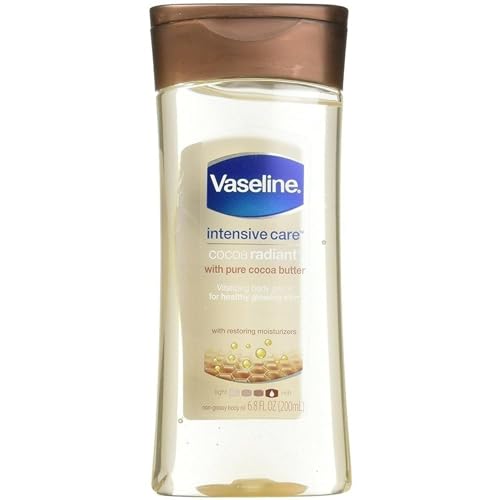Vaseline Total Moisture Gel Body Oil Cocoa Radiant 6.8Oz (3 Pack)