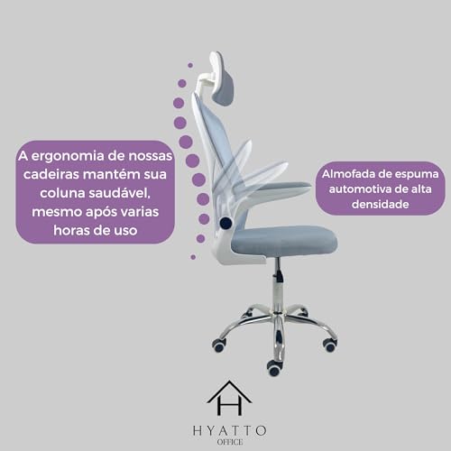 Cadeira de Escritório Ergonômica, Malha Respirável e Encosto de Cabeça Ajustável, Estofado Mesh | Ca