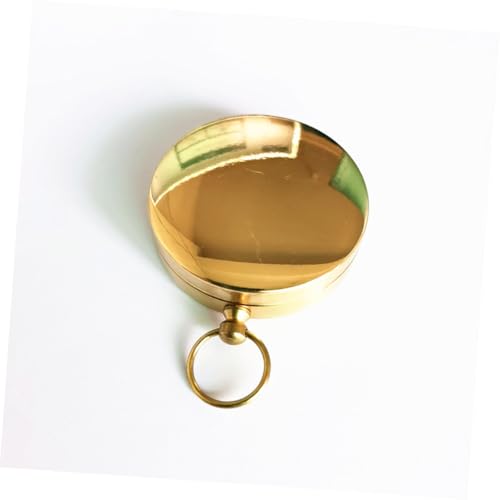 Brújula de bolsillo metálica retro para camping y senderismo miniatura 7