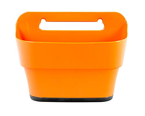 Ondis24 Balkonkasten PLAYMOOD mit Wasserspeicher, 4 Liter Pflanzvolumen, Pflanzkübel, Blumentopf, Balkon, Wandhalterung (Orange)