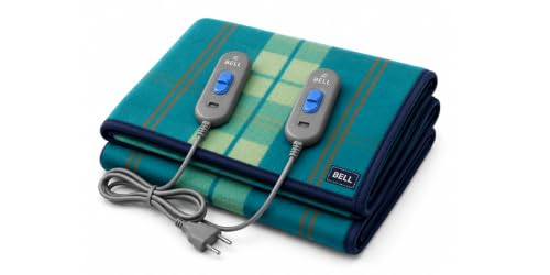 Image of Bell electric blankets - Premium Zed Certified Double Bed Electric Blankets | 4 Heating Settings | Low Power Consumption Just 150 Watt | Size (5 Feet x 5 Feet)- Made in India