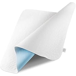 Sabana Impermeable Sensalou Funda de Colchón - Sábanas Impermeables y Lavable - Cuna Transpirable, Protector de Cama con Lana Absorbente - Capa Base Impermeable para Incontinencia - 60 x 60 cm (1)