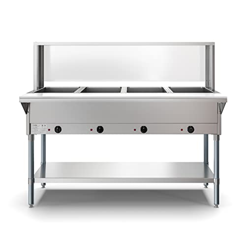Koolmore KM-OWS-4SG 4-Pan Open Well Commercial Electric Stainless Steel Steam Table Food Warmer thumb #7