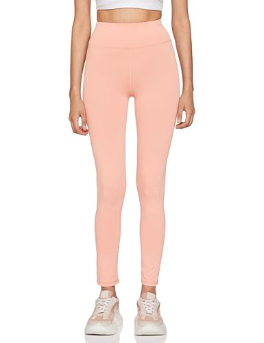 KOTTY Womens Solid Sportwear Tights (Pink,M)_KTTSPORTTIGHTS14M