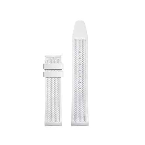 IWC�|���g�K��IW371609 1620�V���[�Y�t�b�f�S���E�H�b�`�u���X���b�g�E�H�b�`�o���h20mm�ƌ݊����̂��郁�^���J�[�u�G���h�D��FKM���o�[�X�g���b�v(White no buckle)