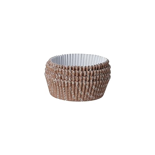 100Pcs Ruffled Round Shape Paper Baking Cups,Non-Stick Cake Tray Cupcake Wrappers Muffin Liners for Muffins,Cupcakes,Brownie,Quiche,Mini Snacks(Round English)