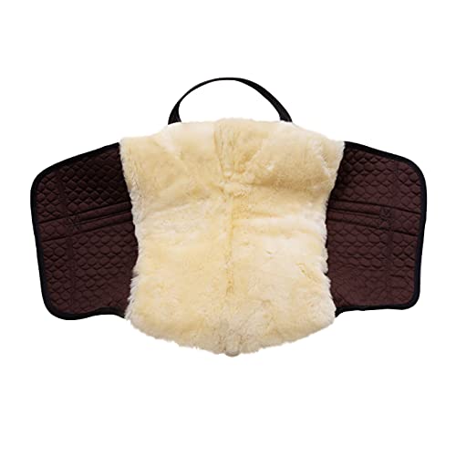 Foto von Werner Christ Fellsattel IBERICA Plus baumloser Lammfellsattel im spanischen Stil, Bare-Back-pad, Pferde-Sattel aus echtem Lammfell in Gr. Pony, Fell in braun