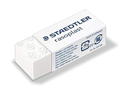 Staedtler 526B30 Caoutchouc gomme anti trace pour éliminer les ratures sans déchirer le papier