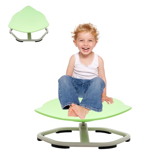 Sensory Swivel Chair for Astium Kids, Teenager, Sensory Seeker, Swivel Sit and Spin Chair, Sensory Spin Seat for Training Balance, Sensory Stimulation (Green)