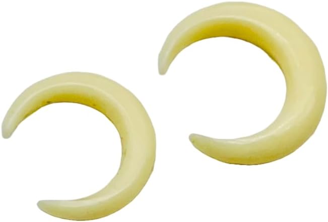 Synthetic Bone Tribal Septum Crescent Pincher | Handcrafted Organic Look Nose Ring | Tribal Style Body Piercing Jewelry | Septum Pincher for Men & Women