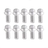 Autilyshop Lot de 10 boulons de roue 0009904907 compatibles avec classe A B C CLA CLS E GL GLA GLB ML R SLK Classe 2003 2023   Métal argenté